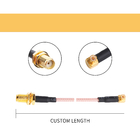 Sma Female Gold Plated To Mcx Plug Right Angle Gold Plated Cable Assy With Heatshrink